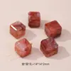 Borracha Natural Flor Lua Cubo de Açúcar Cristal Acessórios Estrela de Cinco Pontas Lua Pingente Flor de Borracha Vermelha Pedra Preciosa Crescente Colar Joias