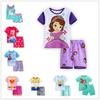 Ropa de Casa de Estilo para Niñas de Manga Corta Nueva Ropa para Niños Traje de Verano Ropa para Aire Acondicionado Pijama de Dibujos Animados K090