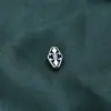 Cuentas Espaciadoras Pequeñas de Peces de Plata de Ley S925, Cuentas de Barril, Cuentas Espaciadoras de Cruz, Pulsera de Cuerda Trenzada Hecha a Mano para DIY, Cuentas para Pulsera de Cristal