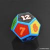Novo dado 3D multifacetado, tamanho grande, peneira de brinquedo de 12 faces, adereço de jogo infantil, dado educativo de esponja.