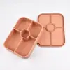 Lancheira Personalizada de Silicone de Grau Alimentício, Lancheira Aquecível no Micro-ondas, Lancheira para Trabalhadores de Escritório, Caixa Compartimentada para Conservação de Alimentos, Caixa de Isolamento Térmico