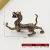 Cuatro Adornos de Bestias Míticas: Dragón Verde, Tigre Blanco, Ave Roja, Dragón Negro. Decoración del Hogar Retro de las Cuatro Bestias Divinas para Sala de Estar, Adornos Feng Shui para Atraer Riqueza, Hecho de Bronce Antiguo