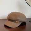 Sombrero Octagonal de Lentejuelas de Alta Gama Estilo Japonés para Mujer, Nuevo Boina Exterior de Primavera y Otoño, Boina Casual Estándar de Pintor