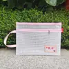 Bolsa de archivo gruesa con rejilla transparente, bolsa con cremallera por tema, bolsa de almacenamiento para exámenes A4, impermeable para documentos de estudiante