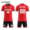 Camisetas de Fútbol para Hombre Transfronterizas Hechas a Medida Sublimación Impresión de Cuerpo Completo Transpirables de Secado Rápido Conjunto de Camisetas de Fútbol Venta al por Mayor