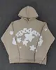 Sudadera Sp5Der de Moda Más Vendida en el Extranjero, Corte Holgado Estilo Americano, Forro Polar, Sudadera con Capucha de Telaraña de Espuma, Stock Listo de Fábrica