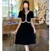 Falda elegante de dos piezas con costuras falsas de verano, recién llegada, de talla grande, estilo fragante, adelgazante, ropa de moda para mujer.