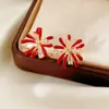 Brincos de Agulha Prata com Cravação de Zircônia, Design de Flor com Gotejamento de Óleo, Brincos Exquisitos e Versáteis com um Toque de Luxo Leve e de Alta Qualidade, Atacado