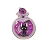 Set de Broches de Gato Negro Estilo Magia Oscura Accesorios de Pines de Dibujos Animados de Pociones Misteriosas Insignias Decorativas Versátiles
