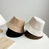 Otoño e invierno nuevo punto a cuadros sombrero de pescador lateral estándar copa plana ala grande sombrero parasol circunferencia de cabeza grande sombrero cortavientos con protección para las orejas