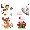 Decorações de Natal Caixa de Presente Sino Adesivos Eletrostáticos Papai Noel Fofo Boneco de Neve Rena Adesivos para Vidro Atacado