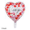Balão de filme de alumínio em formato de coração 18 polegadas I LOVE YOU transfronteiriço balão de amor decorativo para confissão do Dia dos Namorados ocidental atacado