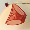 2026 Nuevas Bragas de Encaje Satinado Suave Moda Femenina Malla Semi-Transparente Hueco Metal Tentación Calzones para Mujer