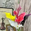 Lirio Calla Artificial Falso Ramo Terminado Flores Artificiales de Seda Boda Arreglo de Piso Flores de Plástico Decoración de Boda de Alta Gama