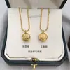 Collar Fuxi Cadena de Bolas Doble Cara Acero de Titanio para Mujer Estilo Ins Famoso en Internet Sencillo Combinable Cadena para Clavícula de Frijol Nicho Lujo Ligero