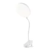 Luminária de mesa circular LED com clipe transfronteiriça com pescoço de ganso flexível, luz de leitura protetora para os olhos, recarregável por USB, adequada para uso na cabeceira do dormitório