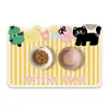 Jogo americano de animal de estimação fofo de desenho animado, absorvente e resistente ao desgaste, à prova de vazamentos, antiderrapante e à prova de respingos, ideal para gatos usarem como tapete de alimentação