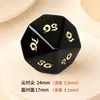 Retrô Preto Obsidiana Natural Z02 Facetado Jogo Digital Dnd Trpg Presente de Feriado Caixa Surpresa Dados Gema