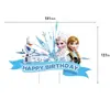 Amazon Desenho Animado Frozen Tema Festa Decoração Suprimentos Azul Gelo e Neve Decoração Descartável Louça Pratos de Papel Papel