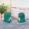 Día del Niño Decoración de Pastel para Hornear Plugin Monstruo Pequeño Dinosaurio Verde Dibujo Animado Lindo Cumpleaños Vestido Celebridad de Internet