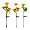 Nueva Lámpara de Girasol de 6 Cabezas Lámpara Solar Led para Jardín Decoración de Césped de Jardín al Aire Libre Macetas Lámpara de Paisaje de Atmósfera