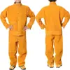 Roupas de Trabalho para Soldagem de Couro Bovino Espessado Personalizadas Jaqueta de Couro Dividida Anti-Escaldante Anti-Respingo de Alta Temperatura Calças de Couro Isoladas de Proteção Tamanho Grande