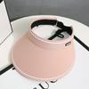 Sombrero plegable con protección solar para mujer, antiultravioleta, con parte superior vacía, ala grande, portátil, para viajes al aire libre