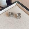Pendientes Geométricos Simples Estilo Frío Aguja de Plata S925 para Mujer Estilo Ins Elegantes Combinables de Gama Alta Pendientes Geométricos Pendientes
