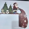 Decoração de Cena de Natal Transfronteiriça Artesanato em Madeira Presente de Natal Pendurado na Porta Canto da Porta Cena de Natal Decoração de Casa