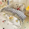 Juego de Tres Piezas para Dormitorio, Juego Completo de Color Sólido para Cama Individual, Hogar de Ancianos, Ropa de Cama Escolar, Juego de Seis Piezas para Estudiantes al por Mayor