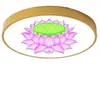 Luminária de Teto Hall do Buda Lótus, Nova Luminária Redonda Zen Estilo Chinês para Uso Doméstico, Luminária de Teto Lótus Dourada para Sala de Chá, Santuário de Buda