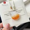 Ágata Natural Tipo Hielo Colores Colgante Encanto Año de la Abundancia Calcedonia Mordisco de Caramelo Buda Sonriente Collar de Jade Colgante Clavícula