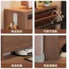 Zapatero de Madera Maciza con Tapa abatible para Entrada del Hogar, Gabinete Estrecho de Almacenamiento para Interiores y Exteriores, Zapatero Estrecho para Pasillo