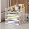 Organizador de archivos para debajo del escritorio, estante multicapa para almacenamiento de archivos y documentos tamaño A4, organizador de escritorio para clasificar y ordenar