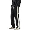 Calças esportivas listradas masculinas Primavera americana high street vibe calça casual reta hip hop marca de moda all-match calças
