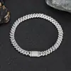 Pulseira Cubana de Hip Hop Transfronteiriça Europeia e Americana com Zircônia Cúbica Completa em Linha Única 6mm Acessórios de Alta Gama Mais Vendidos Joias para Pulseira Masculina