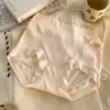 Ropa Interior de Algodón Antibacteriano 7A en la Entrepierna, Seda Helada, Cintura Media-Alta para Mujer, Ligero Control de Abdomen, Sin Costuras, Transpirable, Malla de Encaje, Bragas para Mujer