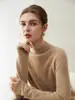 Novedad Otoño e Invierno Top para Mujer de Cachemir Puro Cuello Redondo Holgado Adelgazante Versátil Cálido Tejido de Punto Capa Base