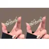 Pinzas para el Cabello de Lujo Ligero de Gama Alta Incrustadas de Diamantes, Exquisitas Pinzas de Pato Versátiles Mariposa que Reducen la Edad y Son Inteligentes, Pinzas para Flequillo, Pinza Lateral de una Sola Línea Accesorios para el Cabello