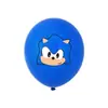 Globo de Látex de Sonic el Erizo Transfronterizo de 12 pulgadas Decoración de Fiesta de Cumpleaños de Sonic con Globo Temático de Sonic