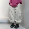 Calça Lanterna Infantil Verão Bolsos com Zíper Lateral Tamanhos Médio e Grande Moda Infantil Americana Solta Estilosa com Barra Rebatida Calça Longa Repelente de Mosquitos