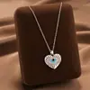 Comercio Exterior de Amazon Venta Caliente Collar de Acero de Titanio Temperamento Femenino Circonita Microincrustada Personalidad Cadena para Clavícula de Alto Sentido Colección Joyería