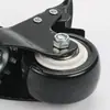 Roda giratória atacado 2 polegadas parafuso roda universal com freio preto dourado diamante roda giratória rolamento duplo PU roda giratória industrial polia
