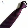 Venta al por mayor del fabricante Corbatas Rojas con Cremallera para Hombres y Mujeres, Vestimenta Formal de Negocios para Novio, Boda Estilo Coreano Corbata Rayada Perezosa Sin Corbata