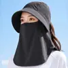 Máscara de Protección Solar Facial Completa para Ciclismo Máscara de Verano para Exteriores Protector de Cuello Protección UV Integrada Sombrero de Sol de Ala Ancha Seda de Hielo