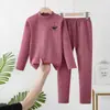 Roupas de outono para meninos adolescentes, pijamas infantis, conjuntos de roupa íntima térmica para meninas e estudantes, roupas de casa para o inverno e meia-estação para crianças maiores