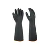 Guantes de goma industriales resistentes a ácidos y álcalis negros alargados engrosados impermeables resistentes al desgaste protección laboral guantes de látex al por mayor