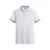 Ropa de Trabajo de Mesero de Restaurante Manga Corta Tienda de Té de Leche Verano Solapa POLO Ropa de Trabajo Logo Bordado