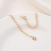 Paquete de Oro de 14K Gotas de Agua Forma de Corazón Cadena Extendida Pulsera Hecha a Mano DIY Collar Broche de Resorte Cadena Larga Adicional Accesorios de Joyería