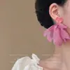 Pendientes Europeos y Americanos de Lujo Ligero con Borla Larga de Diamantes Completos con Pendientes Largos Elegantes Exagerados Pendientes para Cena de Cumpleaños Pendientes